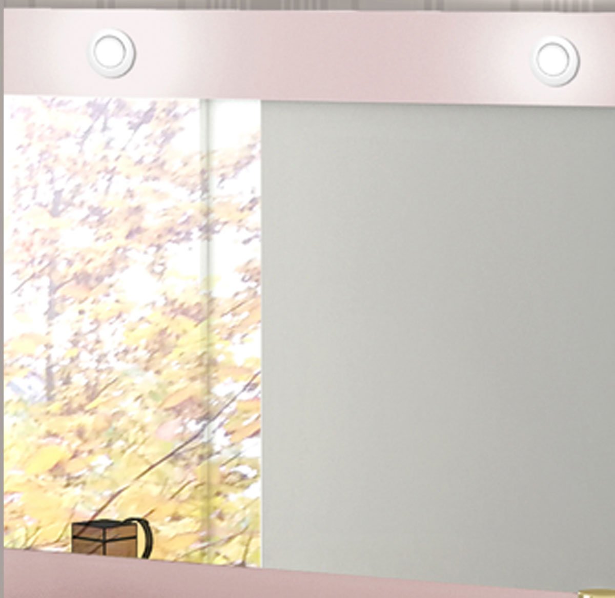 Penteadeira com Porta Joias 9 Gavetas e Banqueta Cristal Rosê