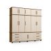 Roupeiro 5 Portas Munique Malbec Off White