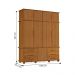 Roupeiro Barcelona Com 4 Portas Carvalho New