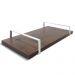 Bandeja Decorativa 25x50cm Borda Infinita Castanho Com Alça Prata