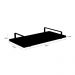 Bandeja Decorativa 25x50cm Borda Infinita Castanho Com Alça Prata