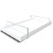 Bandeja Decorativa 25x50cm Branca Com Alça Prata