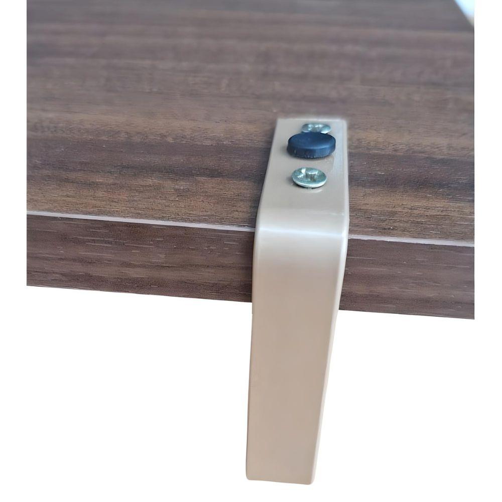 Bandeja Decorativa Castanho com Borda Infinita Alça Cobre