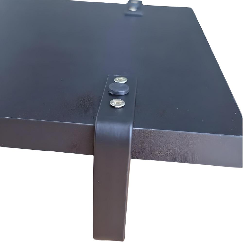 Bandeja Decorativa Preta com Borda Infinita Alça Preta
