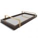 Bandeja Espelhada 25x50cm Castanho Com Alça Cobre