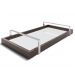 Bandeja Espelhada 25x50cm Castanho Com Alça Prata