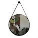 Espelho Adnet Redondo Decorativo Com Alça 60cm Completo Preto