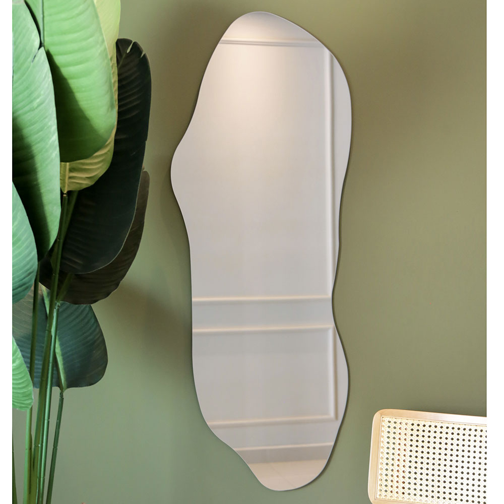Espelho Corpo Orgânico Decorativo 118x43cm Lapidado