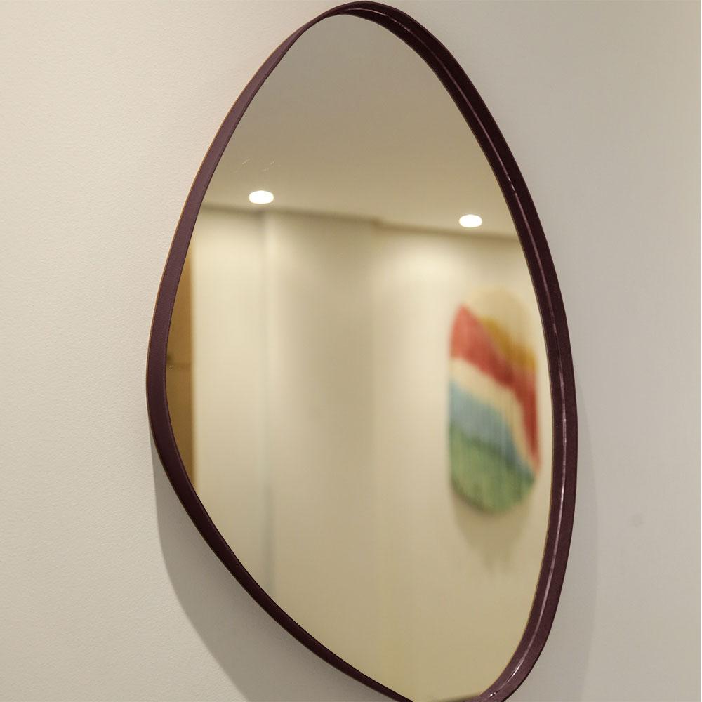 Espelho Orgânico Decorativo 44x64cm com Moldura Café