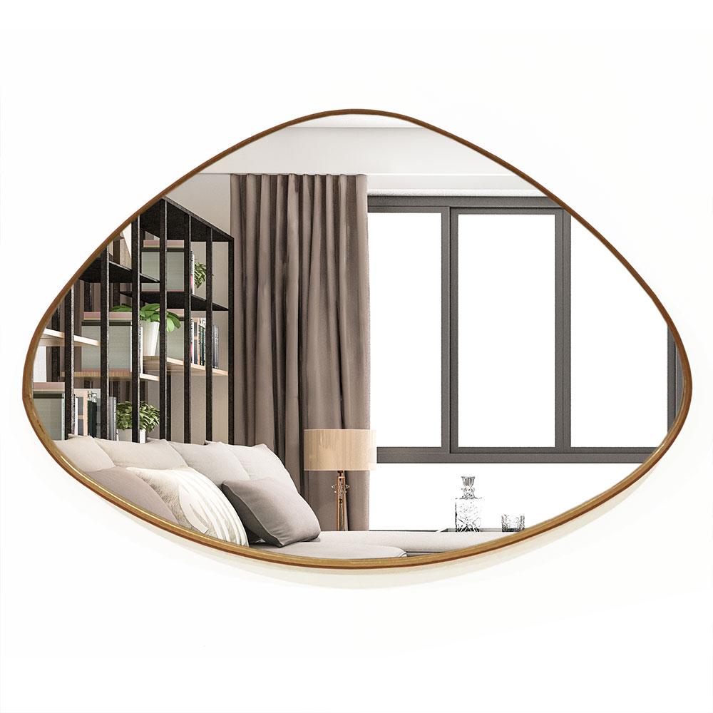 Espelho Orgânico Decorativo 44x64cm com Moldura Caramelo