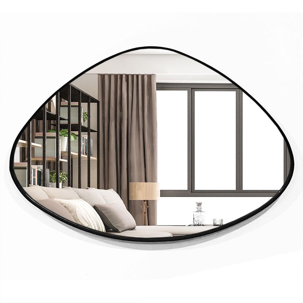 Espelho Orgânico Decorativo 44x64cm com Moldura Preto