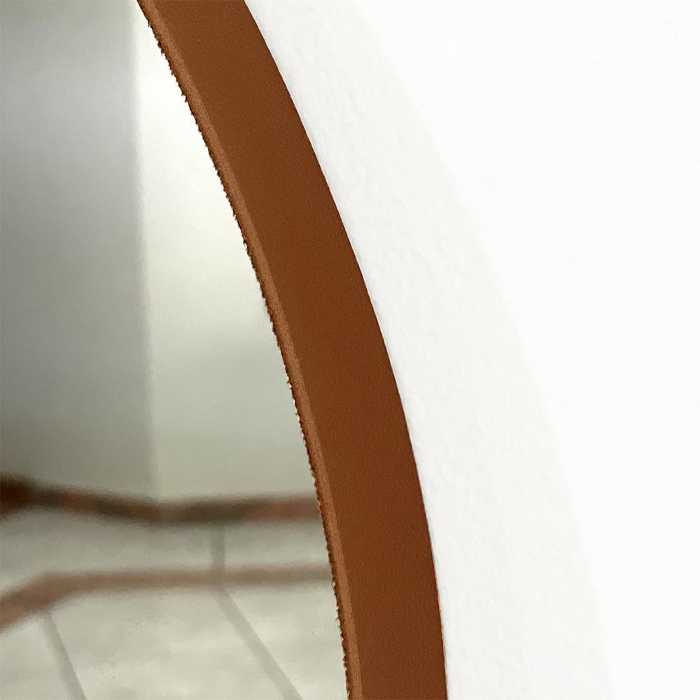 Espelho Oval 60x40cm com Moldura Caramelo