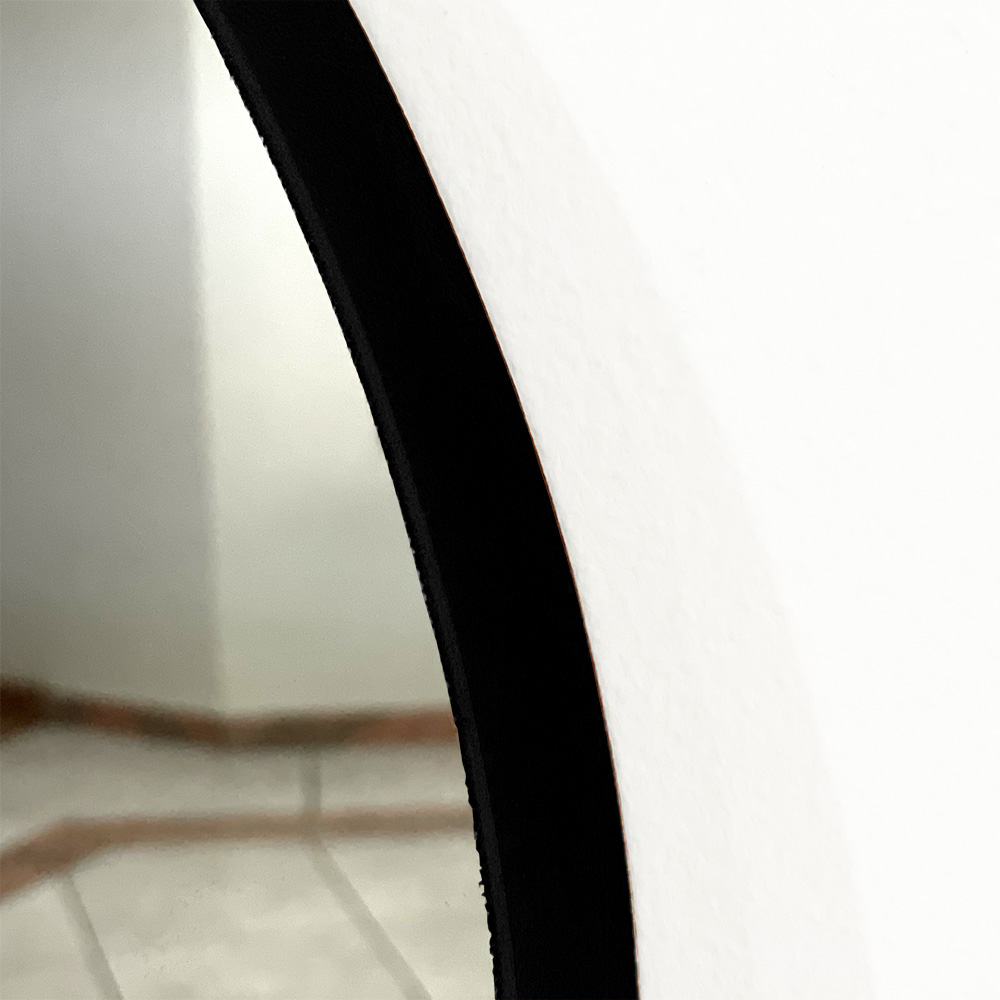 Espelho Redondo 60cm com Moldura Preto
