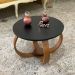 Mesa de Centro e Lateral Pés Cebola 50x35cm Preto