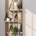 Prateleira em MDF Branco 40x15cm com Alça Café