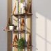 Prateleira em MDF Castanho 30x15cm com Alça Caramelo