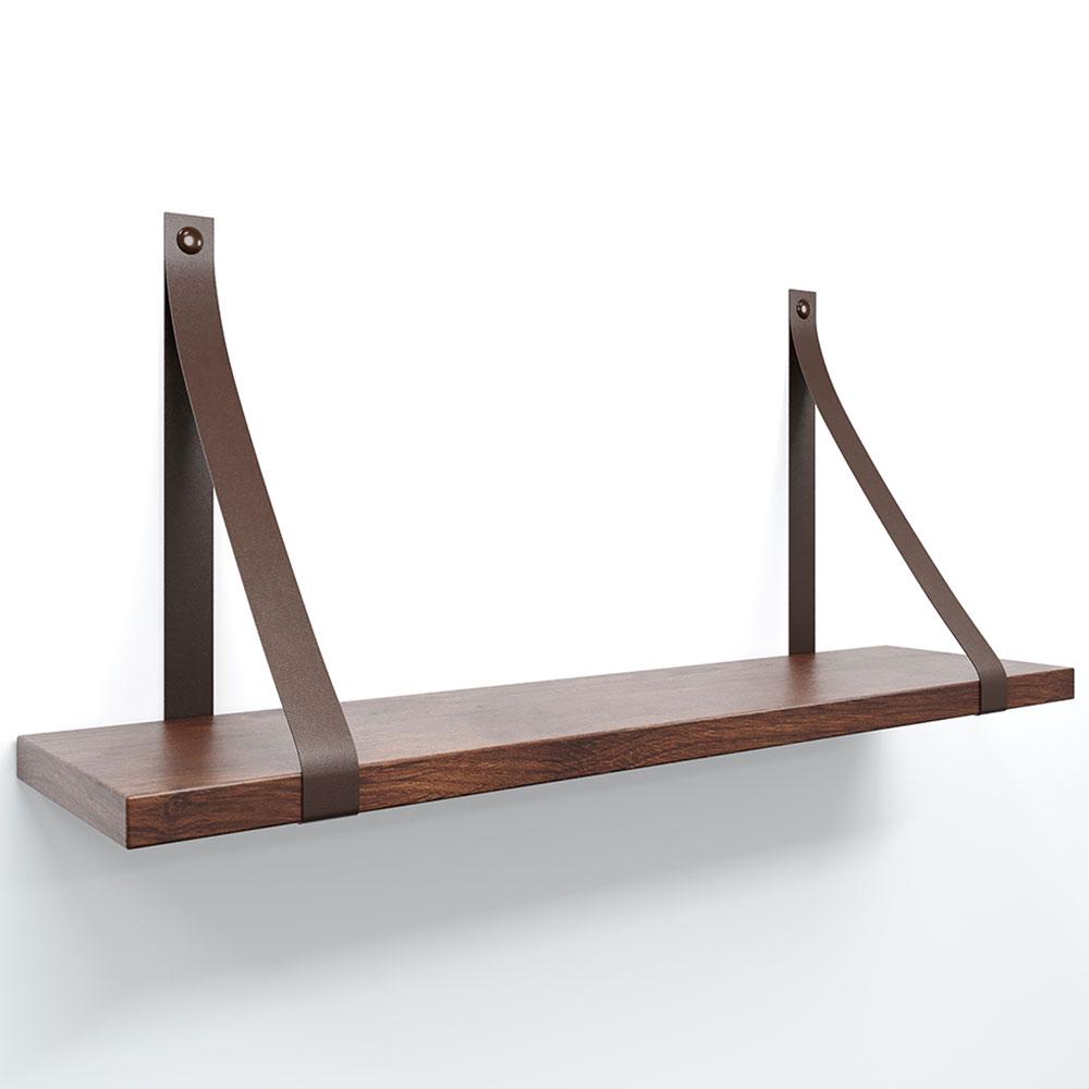 Prateleira em MDF Castanho 50x15cm com Alça Café