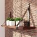 Prateleira em MDF Castanho 60x15cm com Alça Café