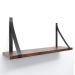 Prateleira em MDF Castanho 60x15cm com Alça Preto