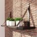 Prateleira em MDF Preto 60x15cm com Alça Café