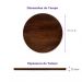 Tampo Redondo 70cm Para Mesa Mdf 15mm Castanho