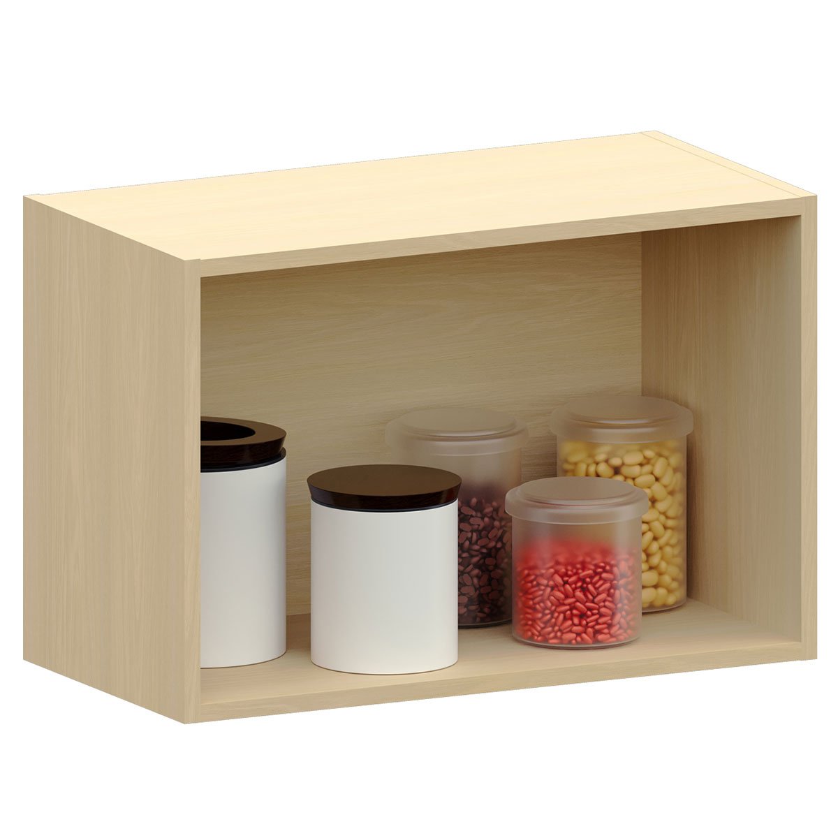 Armário Aéreo Geladeira 60 cm 2 Portas Aurora Cinza Cristal Pet