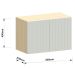 Armário Aéreo Geladeira 60 cm 2 Portas Aurora Cinza Cristal Pet