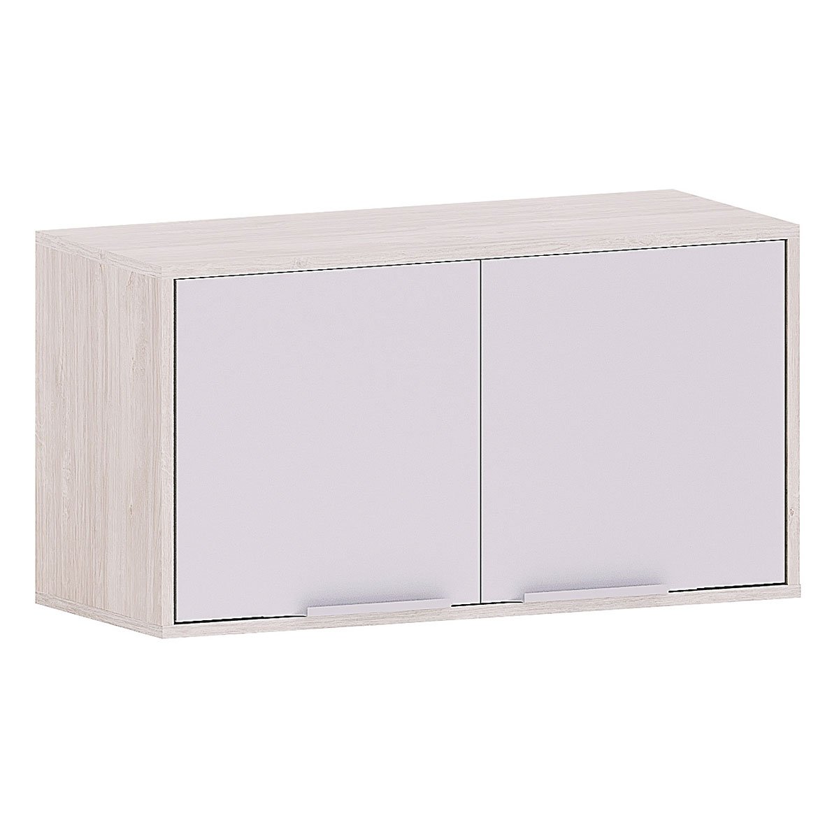 Armário Aéreo Geladeira 80 cm 2 Portas Atenas Cinza Cristal