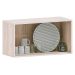 Armário Aéreo Geladeira 80 cm 2 Portas Atenas Cinza Cristal