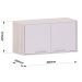 Armário Aéreo Geladeira 80 cm 2 Portas Atenas Cinza Cristal