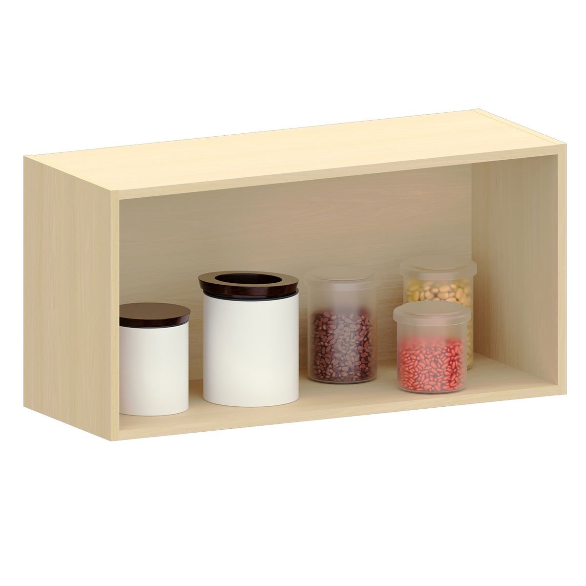 Armário Aéreo Geladeira 80 cm 2 Portas Aurora Cinza Cristal Pet