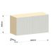 Armário Aéreo Geladeira 80 cm 2 Portas Aurora Cinza Cristal Pet