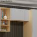 Armário Aéreo Geladeira 80 cm 2 Portas Aurora Cinza Cristal Pet