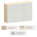Armário Aéreo para Cozinha 120 cm 3 Portas Aurora Cinza Cristal Pet