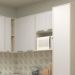 Armário Aéreo para Cozinha 2 Portas com Nicho 60 cm Atenas Cinza Cristal