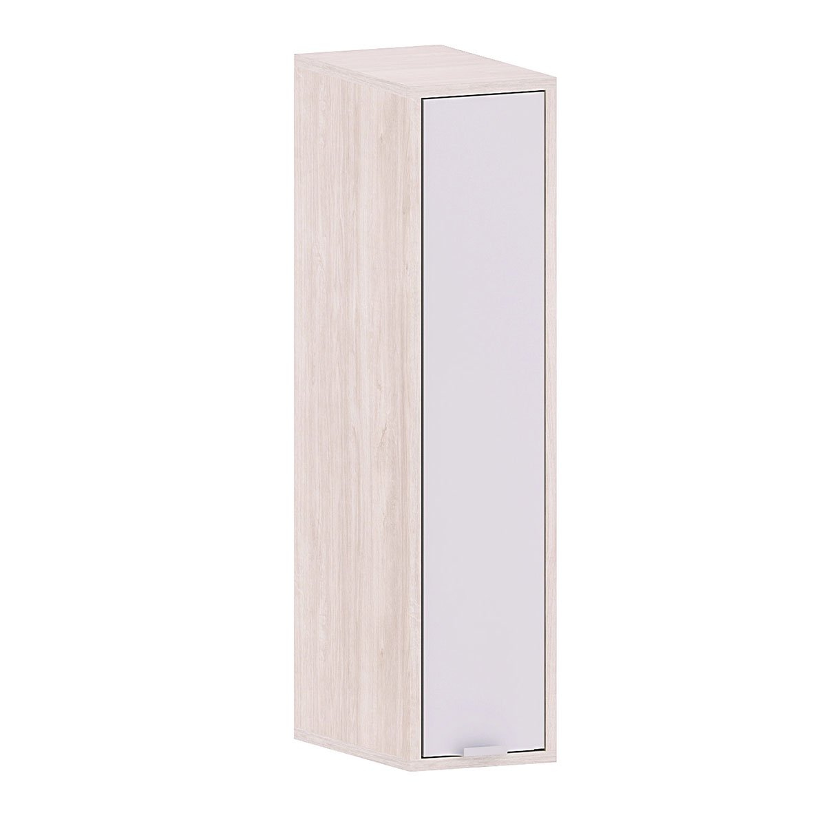 Armário Aéreo para Cozinha 20 cm 1 Porta Atenas Cinza Cristal