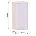 Armário Aéreo para Cozinha 40 cm 1 Porta Atenas Cinza Cristal