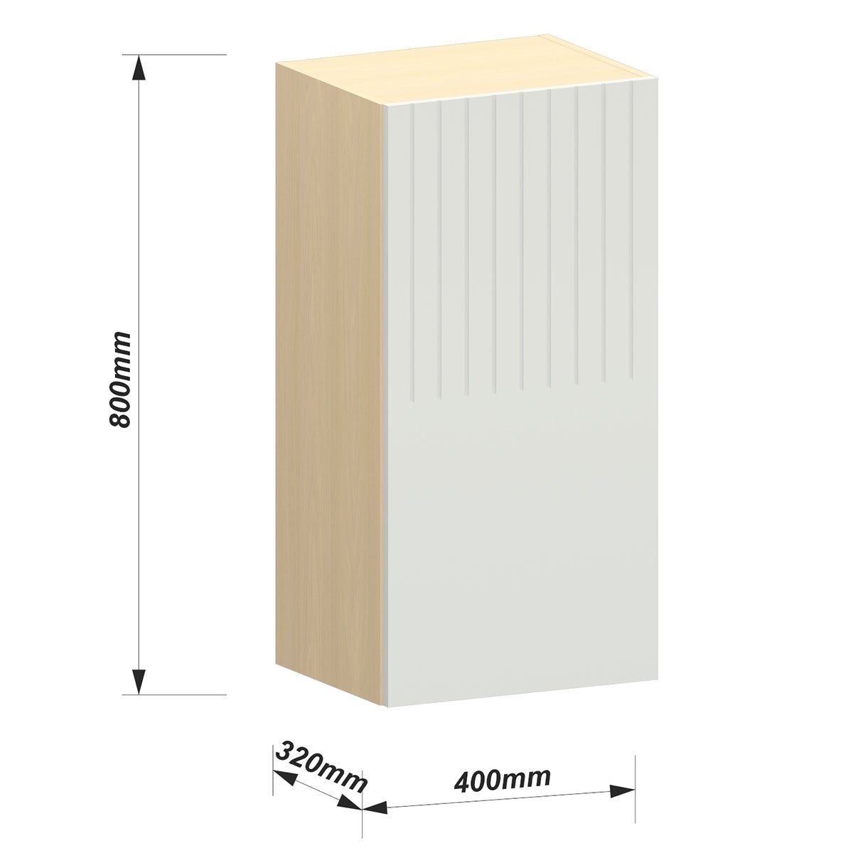 Armário Aéreo para Cozinha 40 cm 1 Porta Aurora Cinza Cristal Pet