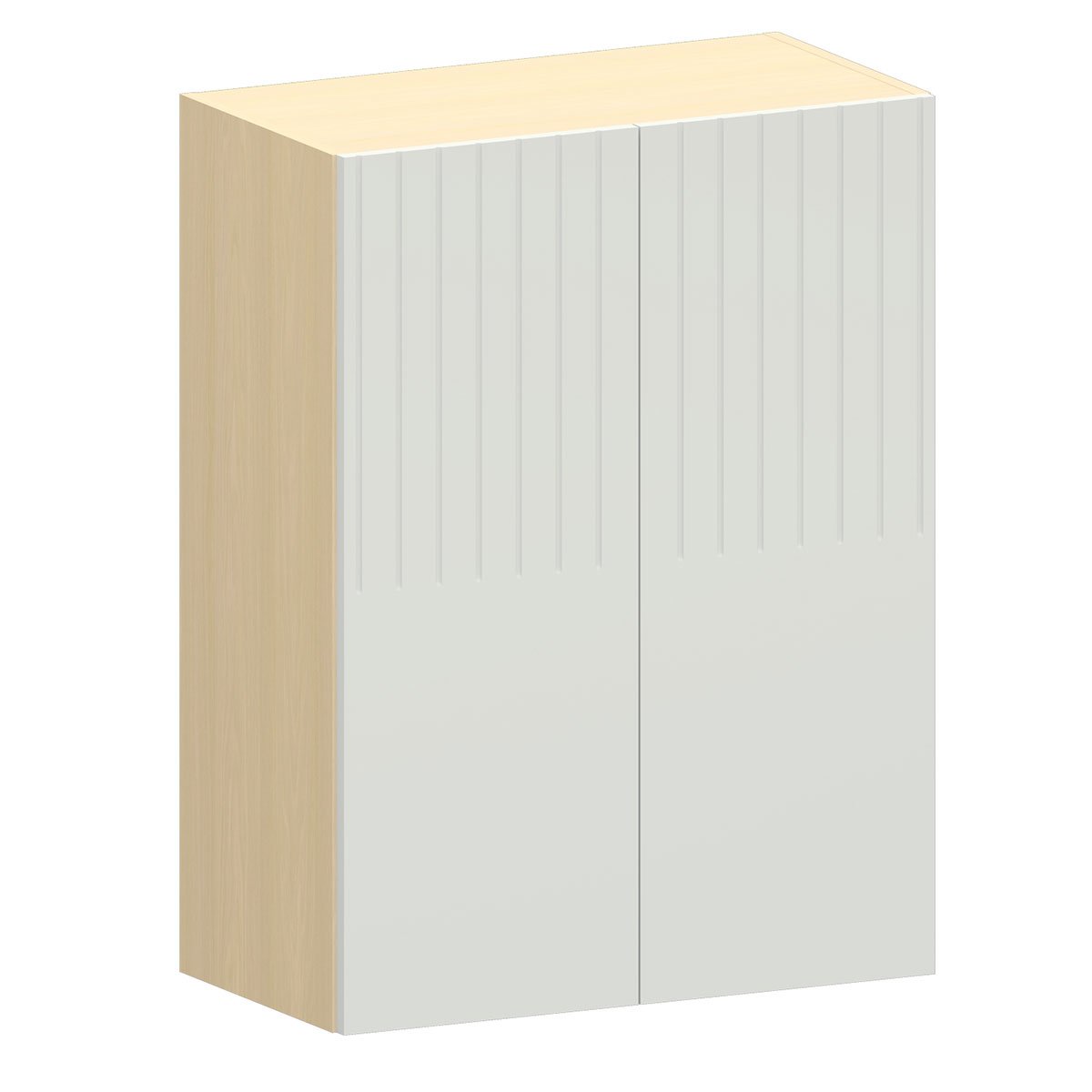 Armário Aéreo para Cozinha 60 cm 2 Portas Aurora Cinza Cristal Pet