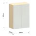Armário Aéreo para Cozinha 60 cm 2 Portas Aurora Cinza Cristal Pet