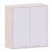 Armário Aéreo para Cozinha 80 cm 2 Portas Atenas Cinza Cristal