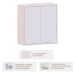 Armário Aéreo para Cozinha 80 cm 2 Portas Atenas Cinza Cristal