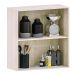 Armário Aéreo para Cozinha 80 cm 2 Portas Atenas Cinza Cristal