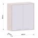 Armário Aéreo para Cozinha 80 cm 2 Portas Atenas Cinza Cristal