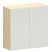 Armário Aéreo para Cozinha 80 cm 2 Portas Aurora Cinza Cristal Pet