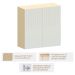 Armário Aéreo para Cozinha 80 cm 2 Portas Aurora Cinza Cristal Pet
