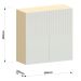 Armário Aéreo para Cozinha 80 cm 2 Portas Aurora Cinza Cristal Pet