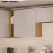 Armário Aéreo para Cozinha 80 cm 2 Portas Aurora Cinza Cristal Pet