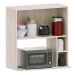 Armário Aéreo para Cozinha 80 cm 2 Portas com Nicho Atenas Cinza Cristal