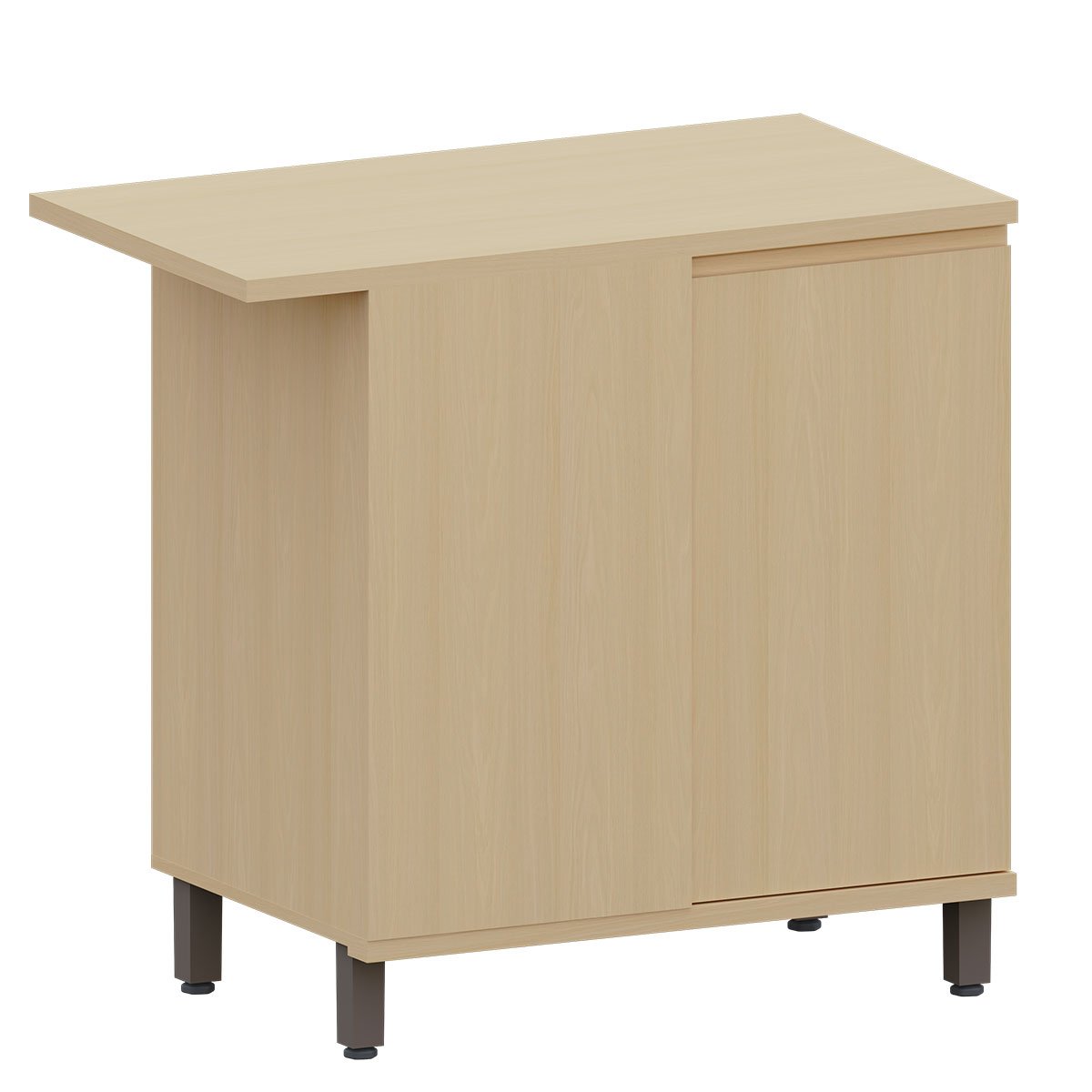 Balcão Canto Reto para Cozinha 1 Porta MDP/MDF Aurora Carvalho